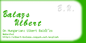 balazs ulbert business card